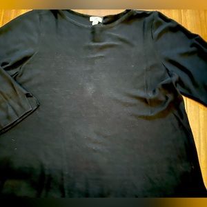 JJill black linen sweater size Large